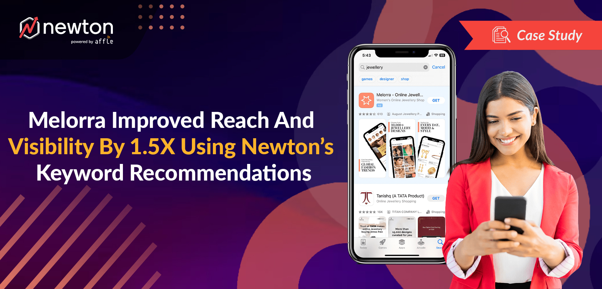 Melorra improved reach and visibility by 1.5X using Newton’s keyword recommendations