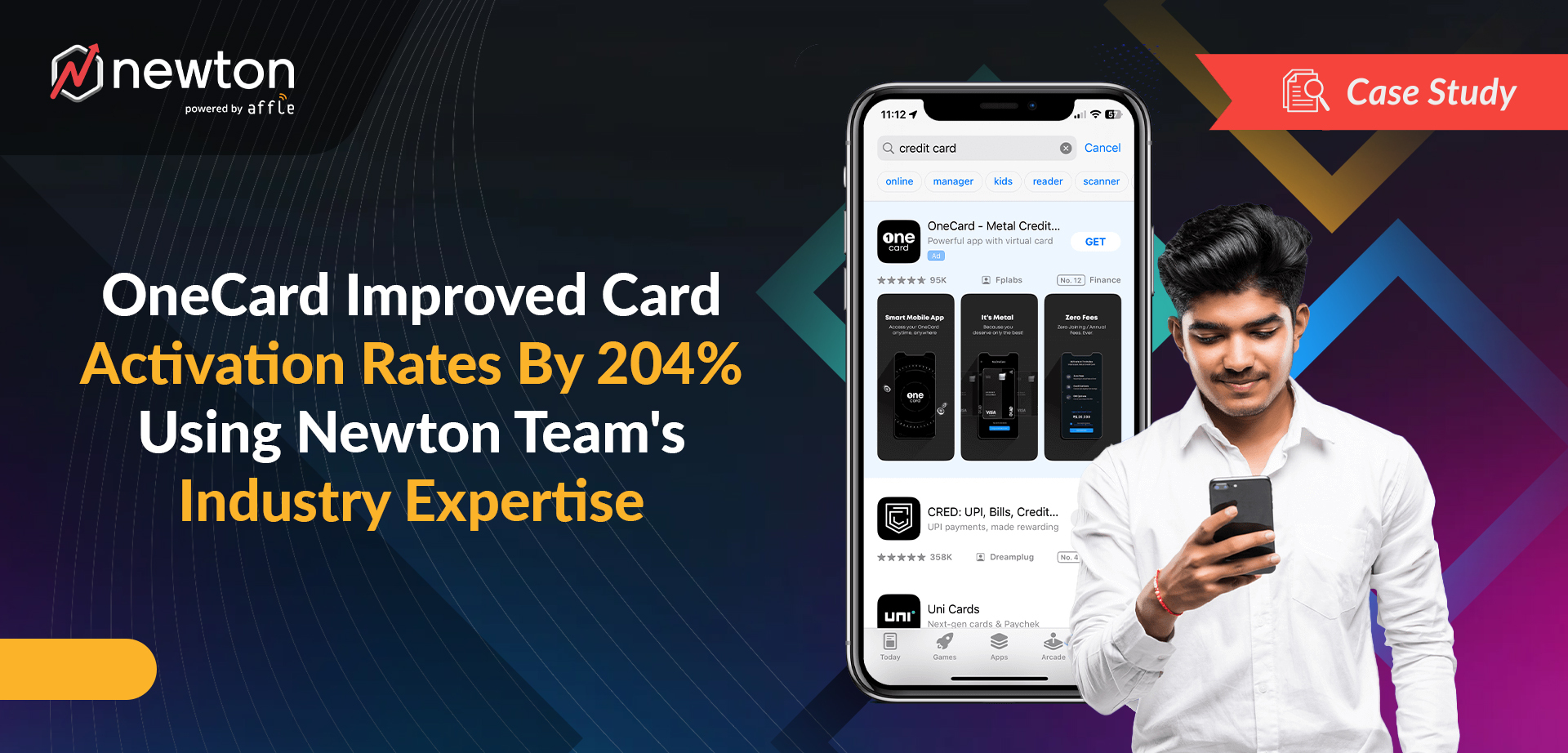 OneCard improved card activation rates by 204% using Newton